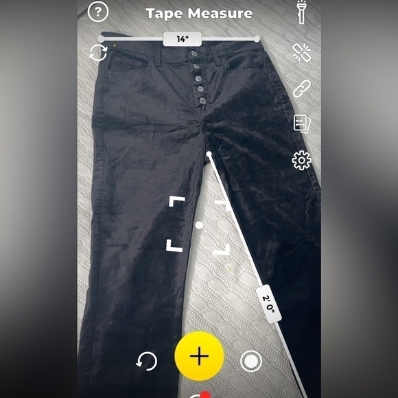 7 For All Mankind Black Velvet Button Fly High Rise Skinny Jeans Size 29 - Picture 8 of 10